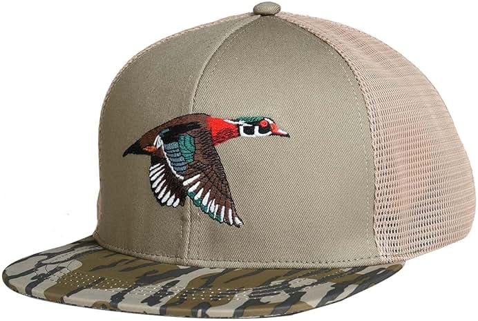 EDTREK Outdoorsman Pro Trucker Breathable Mesh Performance Cap - Flat Brim Snapback Hat - Product Image