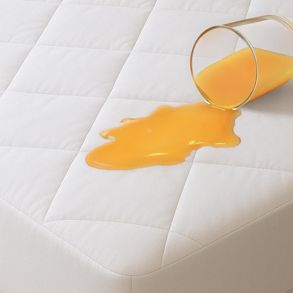 100% Waterproof Cotton King Mattress Protector - 360 Pad Protection Against Spills, Stains & Accidents for Parents & Pet Owners - Noiseless & Cooling Quilted Top - Product Image
