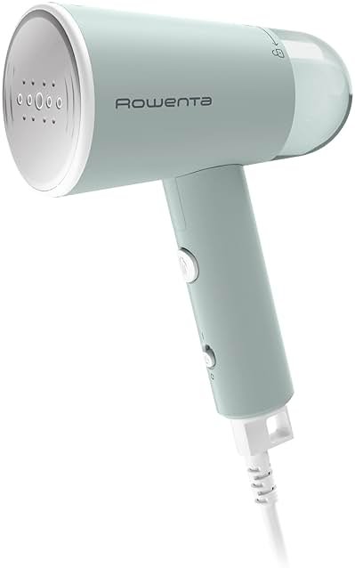 Rowenta Mini Travel Steamer for Clothes, Portable Handheld Steamer with 2.3 Oz Tank, Foldable, 1100 Watts, Ironing, Travel Essentials, Green, DR1014 - Product Image