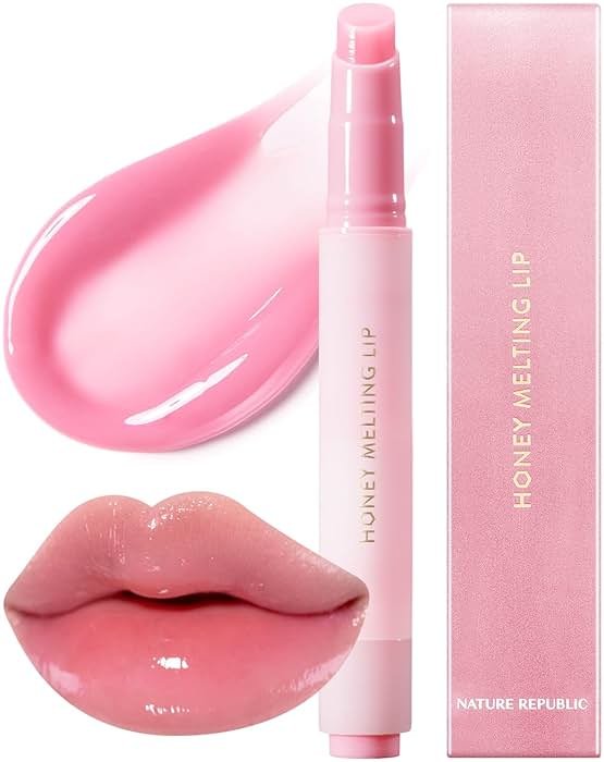 Nature Republic HONEY MELTING LIP PLUMPING (11 PINK) SOFT LIP STICK Tint & Plump Hydrating Gloss, Moisturizing balms, Volumizing formula & Sheer tint, Glowy Finish, korean make up - Product Image