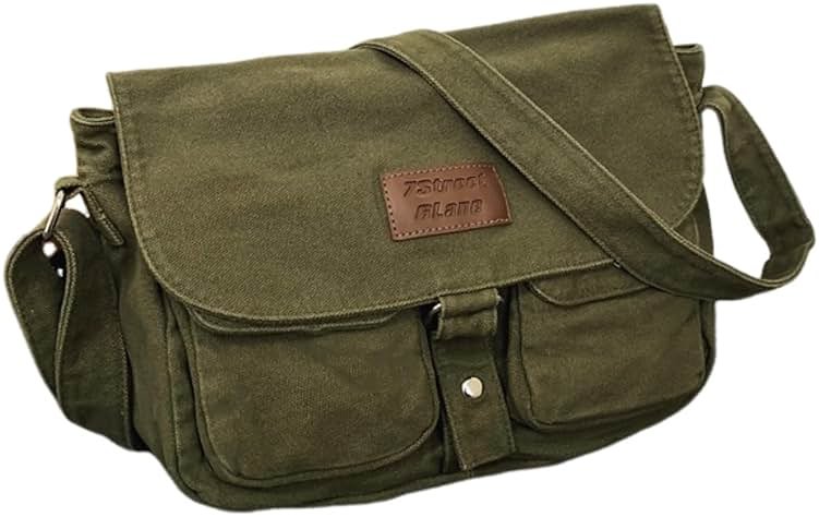 Vhitler Messenger Bag Canvas Crossbody Bag Grunge Y2k Bag Canvas Bag Trashy Y2k - Product Image