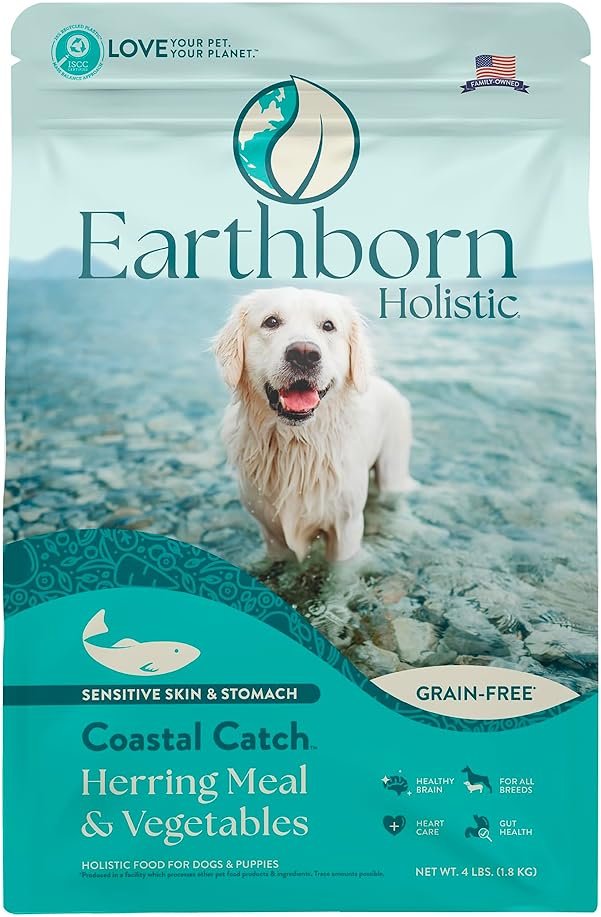 Earthborn Holistic Coastal Catch Herring Meal & Vegetables Grain-Free Dry Dog Food 4 lb - Product Image