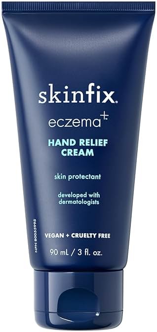 Skinfix Hand Relief Cream - 3 fl oz - Reduces Visible Redness, Stinging & Cracking for Dry, Sensitive Skin - Accepted by the National Eczema Association - Fragrance Free - Vegan, Cruelty Free - Product Image
