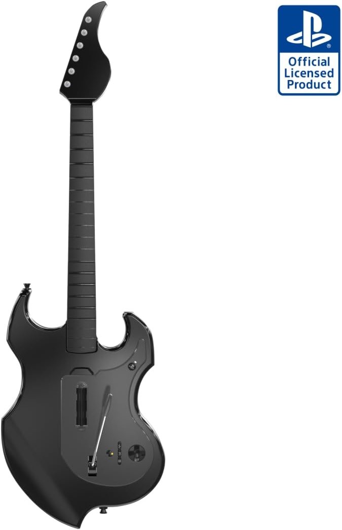 PDP RIFFMASTER Wireless Guitar Controller for PlayStation 5 and PlayStation 4, PS5/PS4, Rock Band 4, Fortnite Festival, Audio Jack, Rechargeable Battery, Officially Licensed by Sony - Black - Product Image
