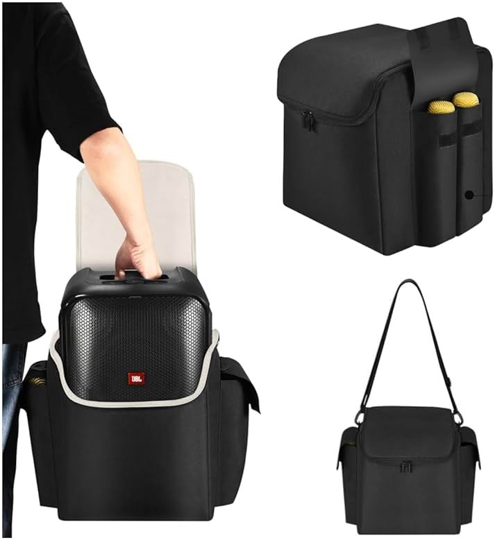 MegaDive Suitable for JBL PartyBox Encore Essential Bluetooth Speaker Multifunctional storage Bag Portable Party speaker case with microphone storage bag (JBL PartyBox Encore Essential) - Product Image