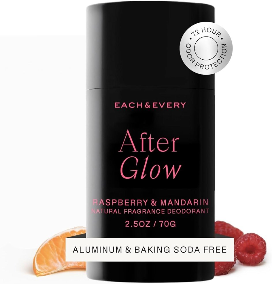 Each & Every Aluminum Free Deodorant for Women & Men – Natural Fragrance 72-HrOdor Protection, Non-Toxic Deodorant for Sensitive Skin, EWG Verified, Baking Soda Free - Raspberry & Mandarin, 2.5oz - Product Image