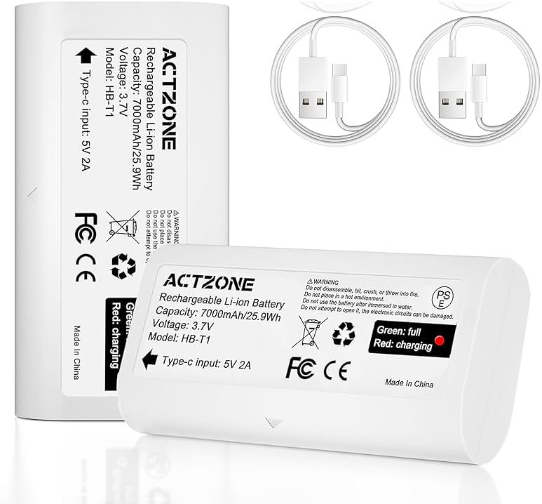 ActZone 2 Pack Outdoor Battery Compatible with Wyze Palm Door Lock/Wyze Battery Cam Pro Camera & Duo Cam Doorbell, Upgraded Doorbell Batteries Compatible with Wyze Camera Batteries Wbat2 Wbat1 - Product Image