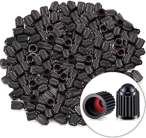 1000 Pcs Tire Valve Stem Caps Z-oneMart Plastic Black Tire Valve Caps for car Tires Universal Heavy-Duty Stem Covers for Car Leak Proof Stem Cover for SUV Truck Bike Bicycle Motorcycles Wheel - Product Image