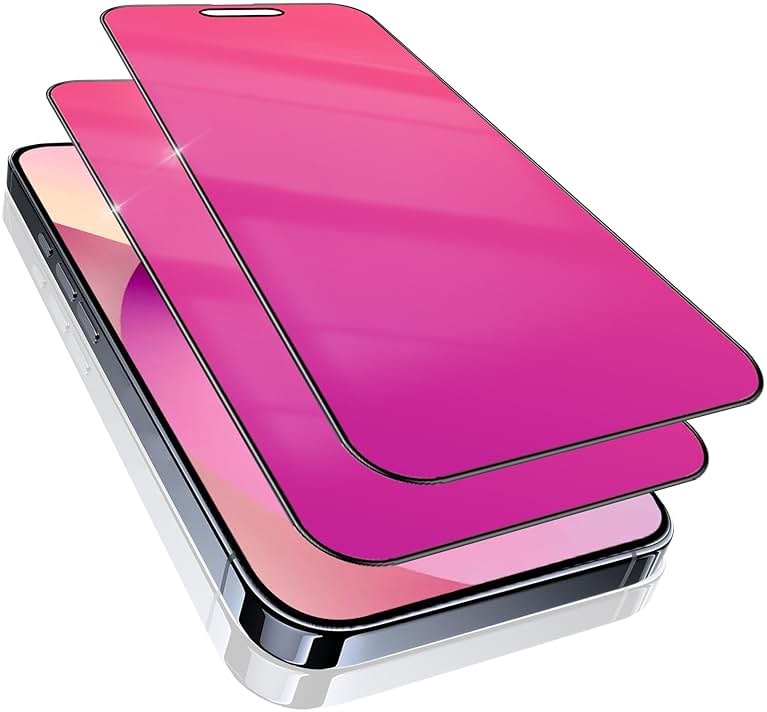 2 Pack for iPhone 15 and for iPhone 14 Pro Privacy Screen Protector Gradient colorful 25° Anti-Spy Tempered Glass for 14Pro Anti-Bluelight Easy Installation Frame Full Coverage shatterproof 6.1 inch - Product Image