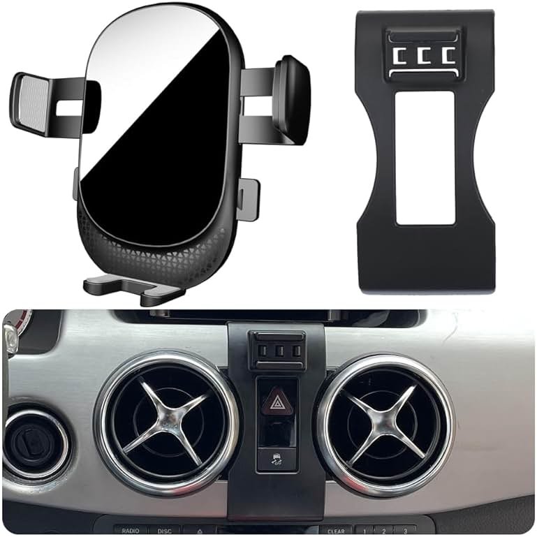 MikeHam Car Phone Holder for Mercedes-Benz GLK-Class Auto Accessories [Only for 2013-2015 Benz GLK Class] [Auto Lock Hands Free Cell Phone Mount Car fits for iPhone & All Smartphones] - Product Image