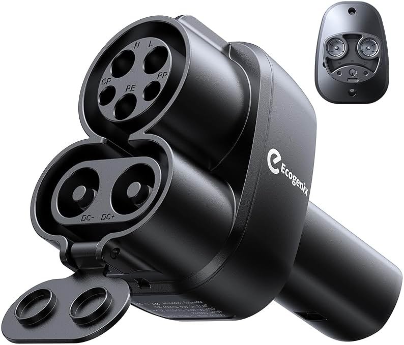 Ecogenix Upgraded 2In1 CCS & J1772 to Tesla Adapter, 250KW Fast CCS1 to Tesla Charging Adapter, Fit for 2021-2026 Tesla Model Y, 3, S, X, Compatible with CCS1& J1772 Level 1 2 3 Charging Stations - Product Image