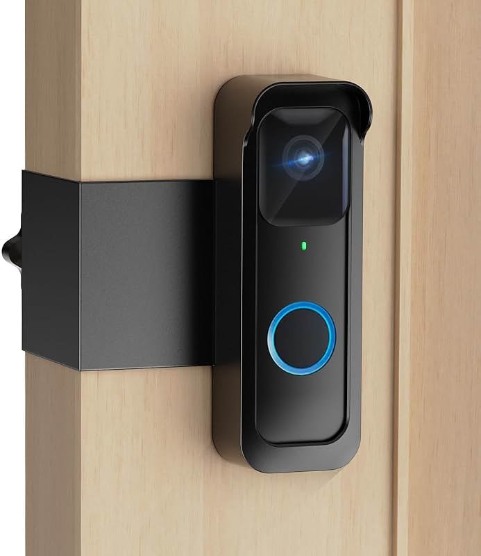 Blink Doorbell Mount, Anti-Theft Doorbell Camera Mount for Blink Video Doorbell 1st Gen & 2nd Gen, No Block Sensor & Night Vision, Doorbell Camera Mount Bracket with Rain Cover - Product Image