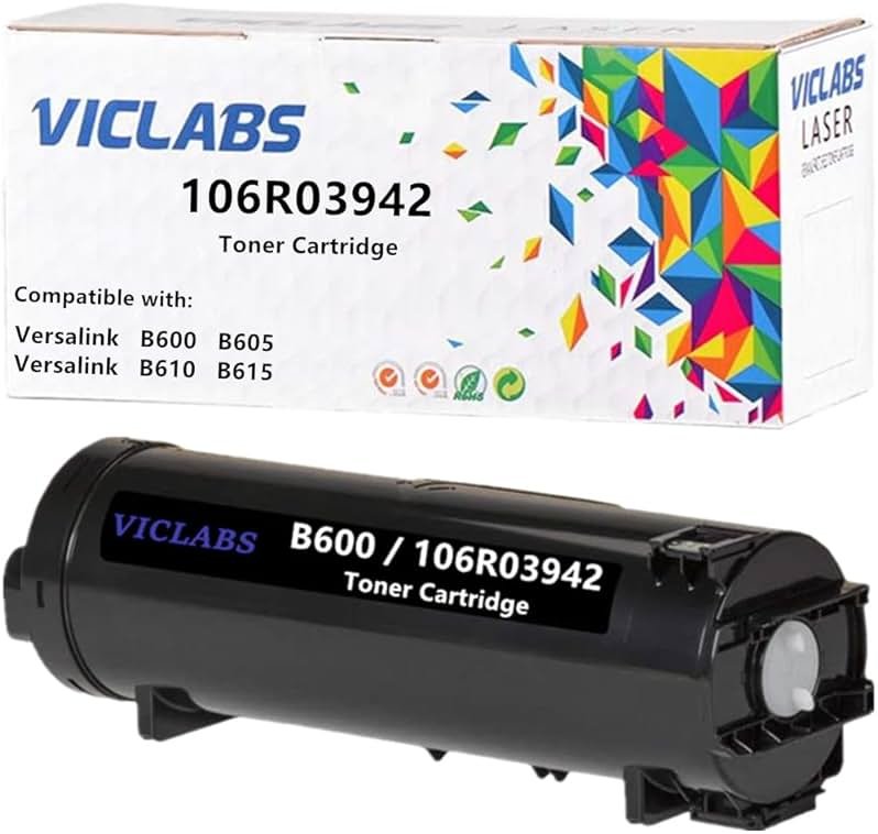 VicLabs B600 106R03942 Toner Cartridge Replacement for Xerox B600 106R03942 Toner Cartridge for use in Xerox Versalink B600 B605 B610 B615 Printers ( 25,900 Pages, 1- Pack, ) - Product Image