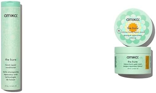 amika the kure bond repair conditioner, 275ml & the kure intense bond repair mask, 250ml (Packaging May Vary) - Product Image
