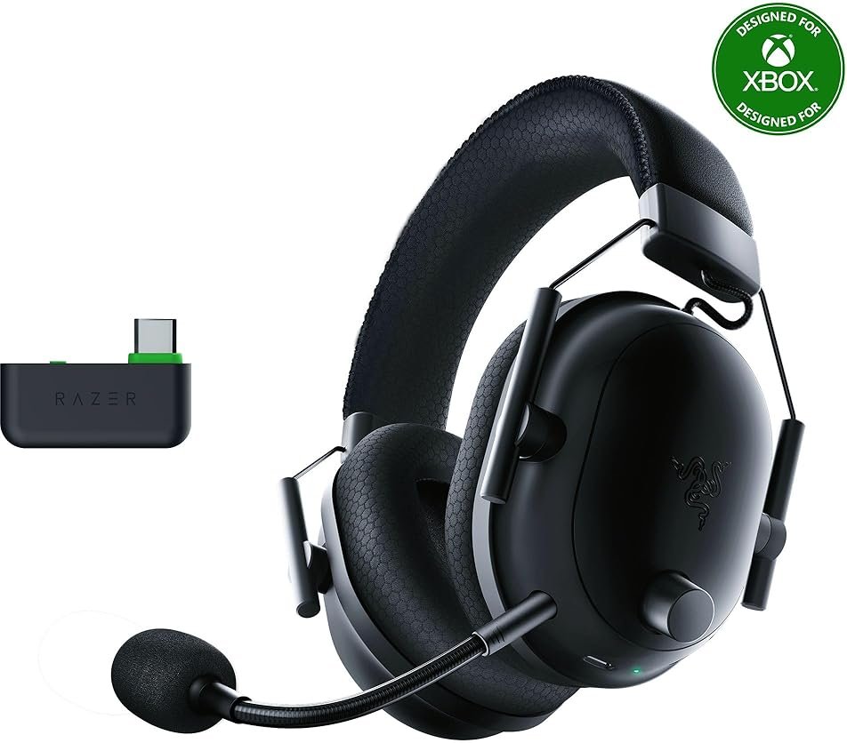 Razer BlackShark V2 Pro Wireless Xbox Gaming Headset: 50mm Drivers - Super Wideband Mic - Noise Isolating Earcups - for Xbox, PS5, Nintendo Switch 2, PC, Mac - Bluetooth, USB-C - 70hr Battery - Black - Product Image