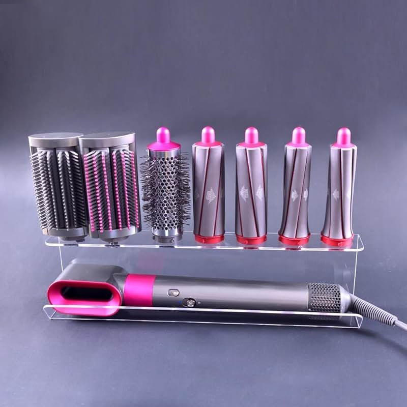 Storage Holder for Dyson Airwrap Curling Iron Complete Acrylic Wall Mount Bracket Stand Storage Rack Tool for Home Bathroom Shelf Organizer - Product Image