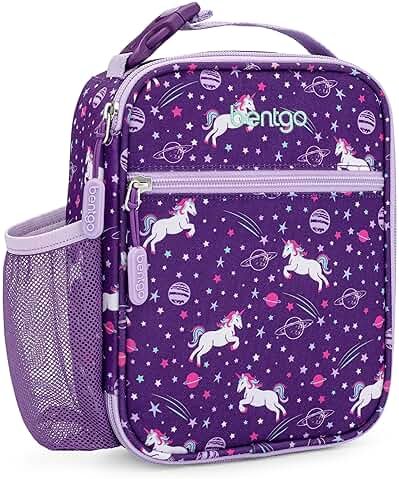 Bentgo Kids Insulated Lunch Tote - Water-Resistant, Reusable, Lightweight & Durable Lunch Bag with Water Bottle Holder & Mesh Pocket, Fits Lunch Box & Water Bottle - Ideal for Ages 3+ (Unicorn) - Product Image