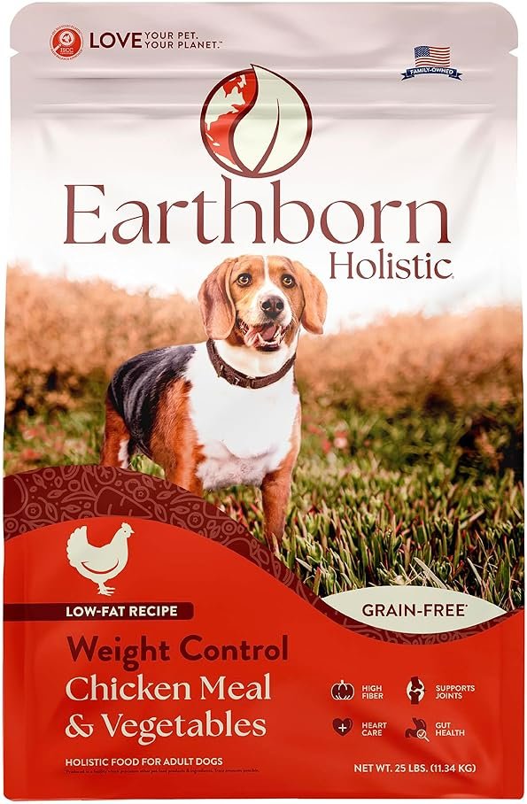 Earthborn Holistic Weight Control 25 lb. Chicken Meal & Vegetables Grain-Free Dry Dog Food - Product Image