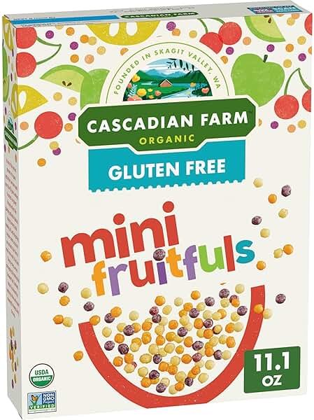 Cascadian Farm Organic Mini Fruitfuls, Gluten Free Cereal, Made with Whole Grain, Non-GMO, 11.1 oz - Product Image