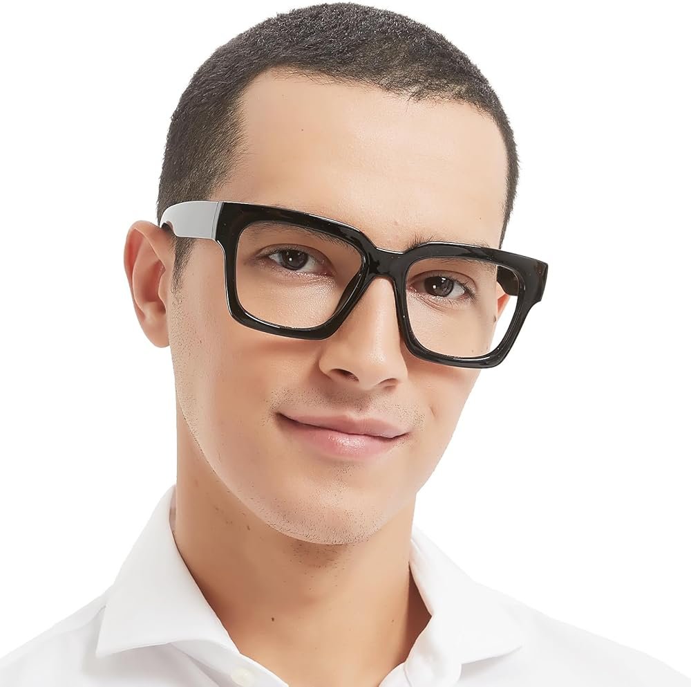 OCCI CHIARI Oversized Reading Glasses for Men Thick Square Big Head Readers 1.0 1.25 1.50 1.75 2.0 2.25 2.50 2.75 3.0 3.5 - Product Image