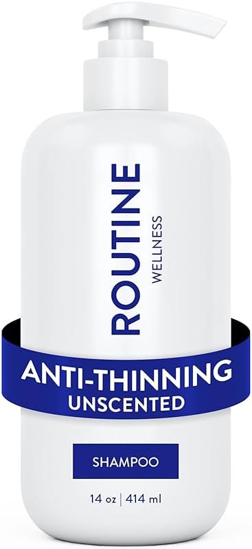 Routine Wellness Anti-Thinning Volumizing Shampoo for Thinning Hair & Hair Loss - Grow Your Confidence with Biotin & DHT Blockers - 14 oz Unscented - Product Image