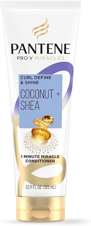 Pantene Pro-V Miracles Curl Define & Shine Coconut + Shea 1 Minute Miracle Conditioner 10.9 FL OZ - Product Image