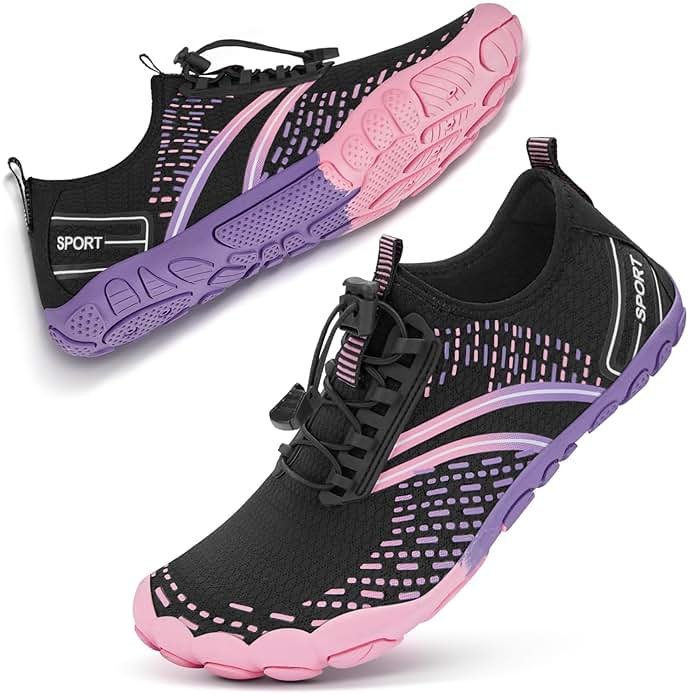 ATHMILE Hiking Barefoot Water Shoes for Women Men Beach Swim Aqua Pool River Quick Dry Athletic Wide Toe Outdoor Sport Kayaking Boating Rock Climbing Yoga Lake - Product Image