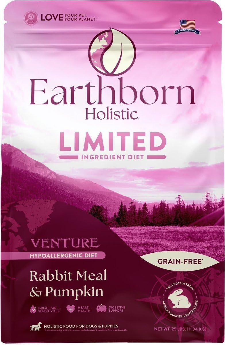 Earthborn Holistic Venture Rabbit Meal & Pumpkin Limited Ingredient Diet (4 Pounds) - Product Image