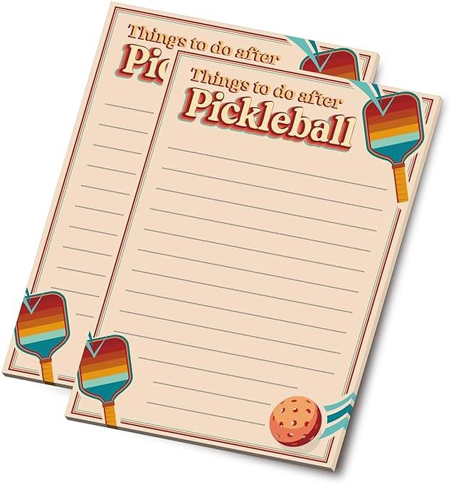 ASVP Shop Pickleball Notepads - Things To Do After Pickleball - Pack of 2 Notepads - For All Pickleball Fans - Product Image