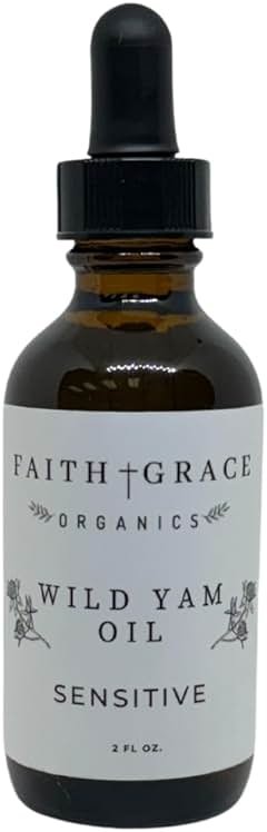 FAITH AND GRACE ORGANICS, WILD YAM OIL, balancing for men and women for sensitive skin, organic ingredients, made in USA, 4 FL Oz - Product Image