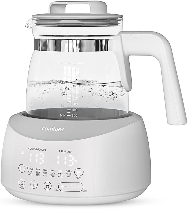 Bottle Warmer comfyer, Baby Bottle Warmer with Night Light & Faster Cooling Fan, Instantly Water Warmer, Tea Kettle Electric with 6 Temperature Control Presets, Feed Baby More Easier and Healthier - Product Image