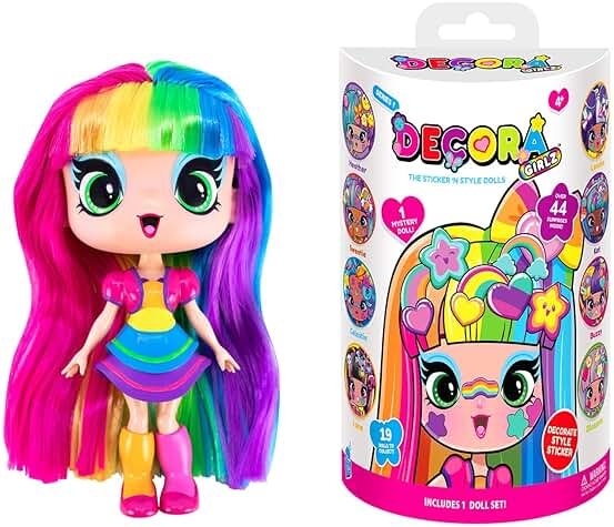 Decora Girlz 5" Mystery Collectible Dolls, 8 Surprises to UNbox, Fun Fashions & Stickers, 9 to Collect, who Will You get? - Product Image