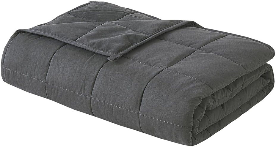 CODUM Weighted Blanket for Kids 40"x60" 5 lbs Cooling Blanket for Sleepers, Soft Material Blanket with Premium Glass Beads for All-Season, Grey - Product Image