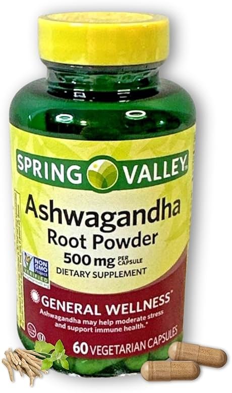 Ashwagandha- 500mg Root Powder, 60 Capsules (Pack of 1), Boxed by Fusion Shop Store - Product Image