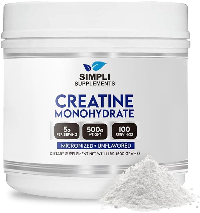 Pure Creatine Monohydrate Powder 5g Per Serving | Creatine Powder 500g for Men and Women | Unflavored Creatine Nutritional Supplement for Muscle Building & Recovery | Non-GMO & Vegan-Friendly - Product Image