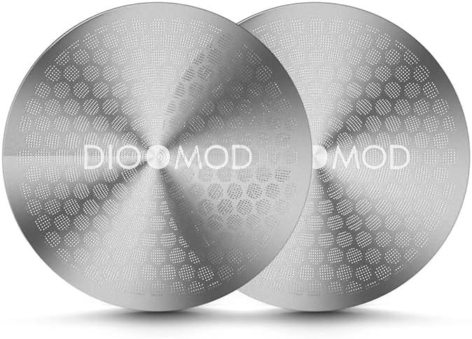 Dioomod 2 pack 53.35mm Espresso Puck Screen, 0.9mm 150μm Ultra Thin Coffee Espresso Filter Screen - Mesh Reusable Filter for Espresso Portafilter Filter Basket 54mm - Product Image
