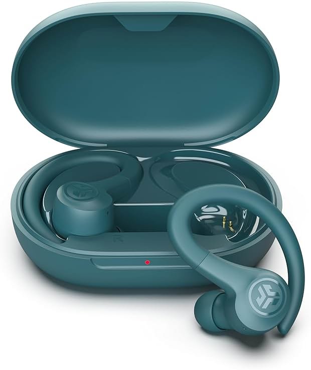 JLab Go Sport+ Wireless Workout Earbuds Featuring C3 Clear Calling, Secure Earhook Sport Design, 35+ Hour Bluetooth Playtime, and 3 EQ Sound Settings (Teal) - Product Image