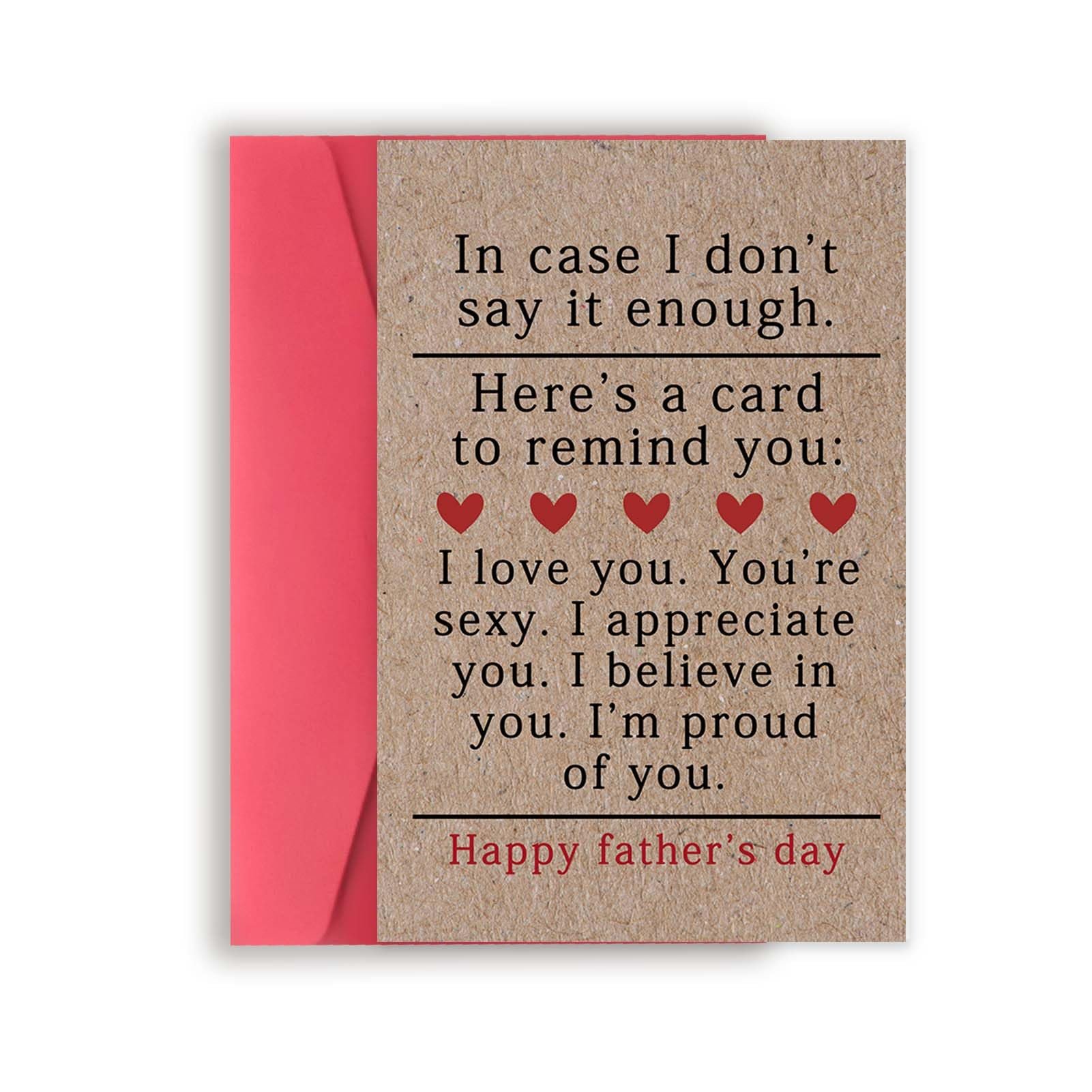Zyulin Sweet Fathers Day Cards Gifts for Boyfriend Husband, Happy Father's Day Cards Gifts from Wife Girlfriend, Wonderful Father's Day Card to My Favorite Father, Love Card - Product Image