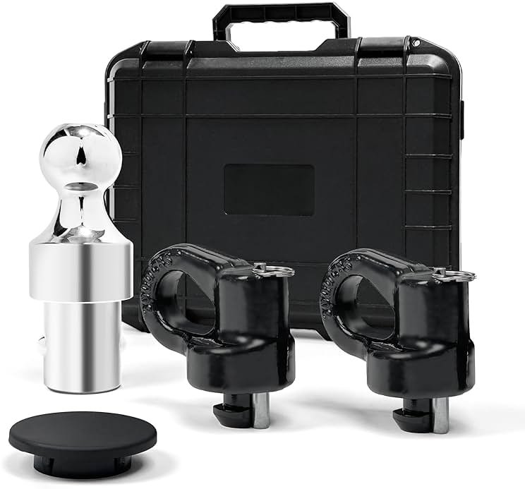 Grandroad auto 60692 Puck System Gooseneck Hitch Ball Kit, 38K LBS GTW, Compatible with 2013-2026 Ford F250 F350 F450, 2016-2026 Chevrolet Silverado, GMC Sierra & Nissan Titan XD, 2-5/16 Inch Ball - Product Image
