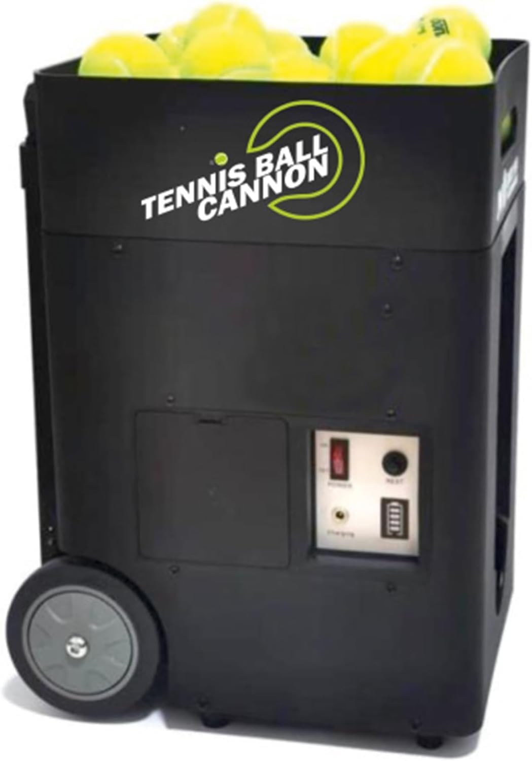 PMT Medical Portable Tennis Ball Machine 22 lbs for Beginners, Dual Motor for Top Spin & Backspin, 50+ Ball Capacity, Max 45 MPH Speed, 4+ Hour Rechargeable Battery, App and Remote Controlled - Product Image