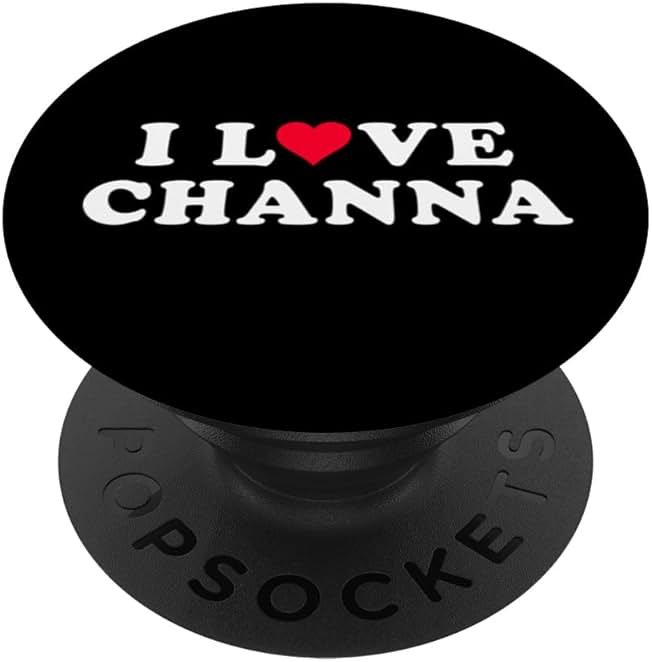 I Love Channa Matching Girlfriend & Boyfriend Channa Name PopSockets Standard PopGrip - Product Image