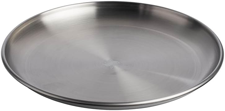 STANLEY Wildfare Pro Stainless Steel Plate | 8 in Stackable Plate | Packable Outdoor Dishware | Camping Essentials for Your Camp Kitchen | BPA-Free | Pale Pebble & Stone - Product Image
