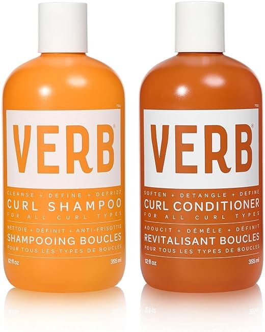 VERB Curl Shampoo + Conditioner Duo - Cleanse and Smooth - Frizz Control + Definition- Vegan, No Parabens or Harmful Sulfates - Product Image