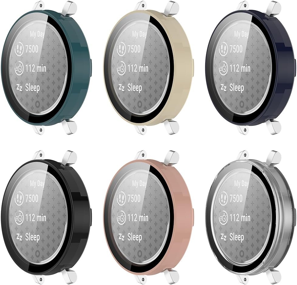 Screen Protector Intended for Garmin Lily 2 Watch Case Ultra-Thin PC Protector Cover Protective Case Bumper Smartwatch Accessories for Garmin Lily 2 (6PACKS) - Product Image