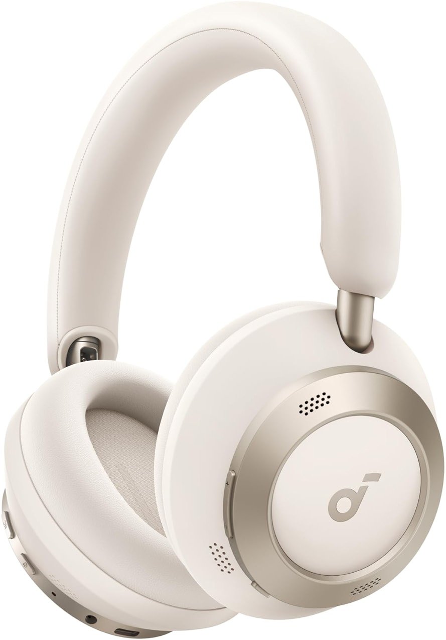 Soundcore Space One Pro by Anker, Foldable Over-Ear Headphones for Travel and Work, Adaptive ANC, Hi-Res LDAC, Comfortable Fit, 60H Playtime, 5-Min Charge for 8 Hrs, 6-Mic Calls - Product Image
