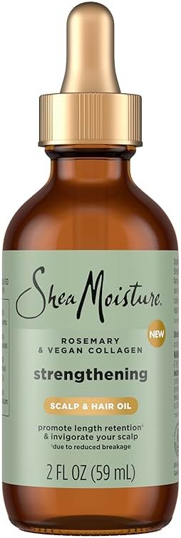 Shea Moisture Strengthening Scalp & Hair Oil Rosemary & Vegan Collagen To Protect The Scalp And Strengthen Hair With ScalpBoost Technology For A Cooling Sensation With ScalpBoost Technology 2 Fl Oz - Product Image