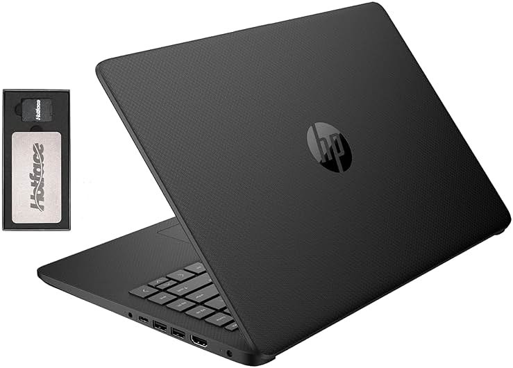 HP Stream 14" HD BrightView Laptop, Intel Celeron N4120, 16GB RAM, 288GB Storage (128GB eMMC + 160GB Docking Station Set), Intel UHD Graphics, 720p Webcam, Wi-Fi, 1 Year Office 365, Win 11 S, Black - Product Image