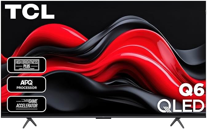 TCL 55-Inch Q65 QLED 4K UHD Smart TV with Google TV (55Q651G, 2024 Model) Dolby Vision, Dolby Atmos, HDR Pro+, Game Accelerator Enhanced Gaming, Voice Remote, Works with Alexa, Streaming Television - Product Image