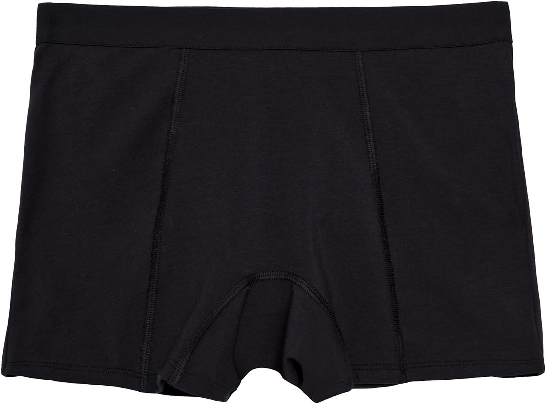 THINX Ultra-Soft Period Underwear, Overnight Boy-Shorts Leakproof, Holds Up to 12 Regular Tampons*, Period Underwear for Women, Reusable & Controls Odor, Black, L - Product Image