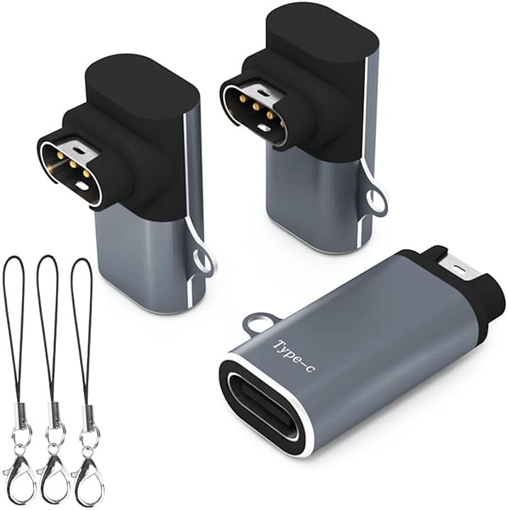 USB-C Charger for Garmin Watch (3-Pack), USBC Charging Cable Adapter for Fenix 8/7/7X/7S,Vivoactive 5/4/4S,Forerunner 965/265/255/245/55/45,Instinct,Venu 3S/2S,Enduro,Epix Pro,Vivomove,Tactix,Swim 2 - Product Image